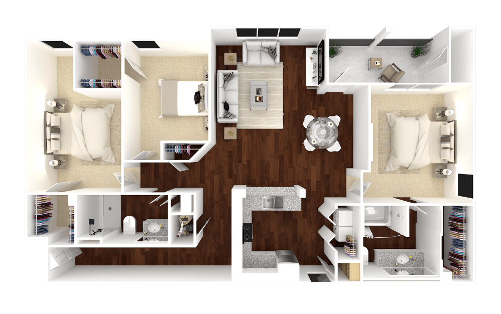 The Stockdale 3 bedroom, 2 bathroom floorplan