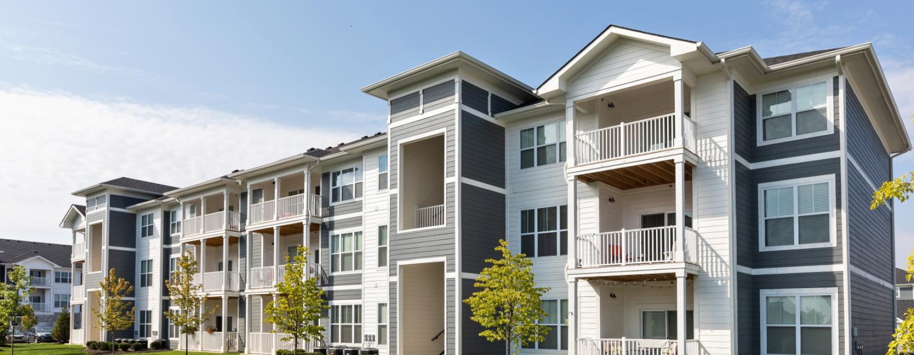 a row of apartments